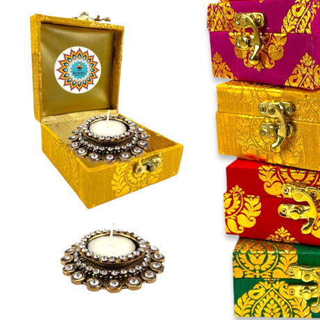 Personalized Candle Holder Diwali Gifts Boxes Indian Festival Handmade Home Decoration Housewarming Mandir Pujan Pooja Return Gifts Items Office Decor Gift Hamper Basket - Corporate Gift - LoveNspire