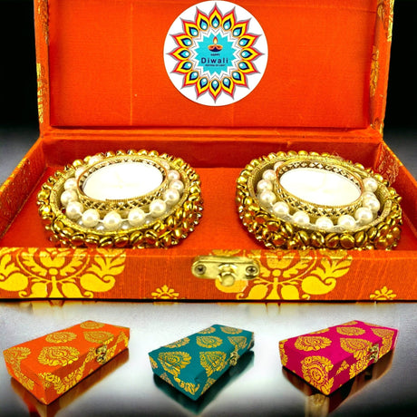 Personalized Candle Holder Diwali Gifts Boxes Indian Festival Handmade Home Decoration Housewarming Mandir Pujan Pooja Return Gifts Items Office Decor Gift Hamper Basket - Corporate Gift - LoveNspire