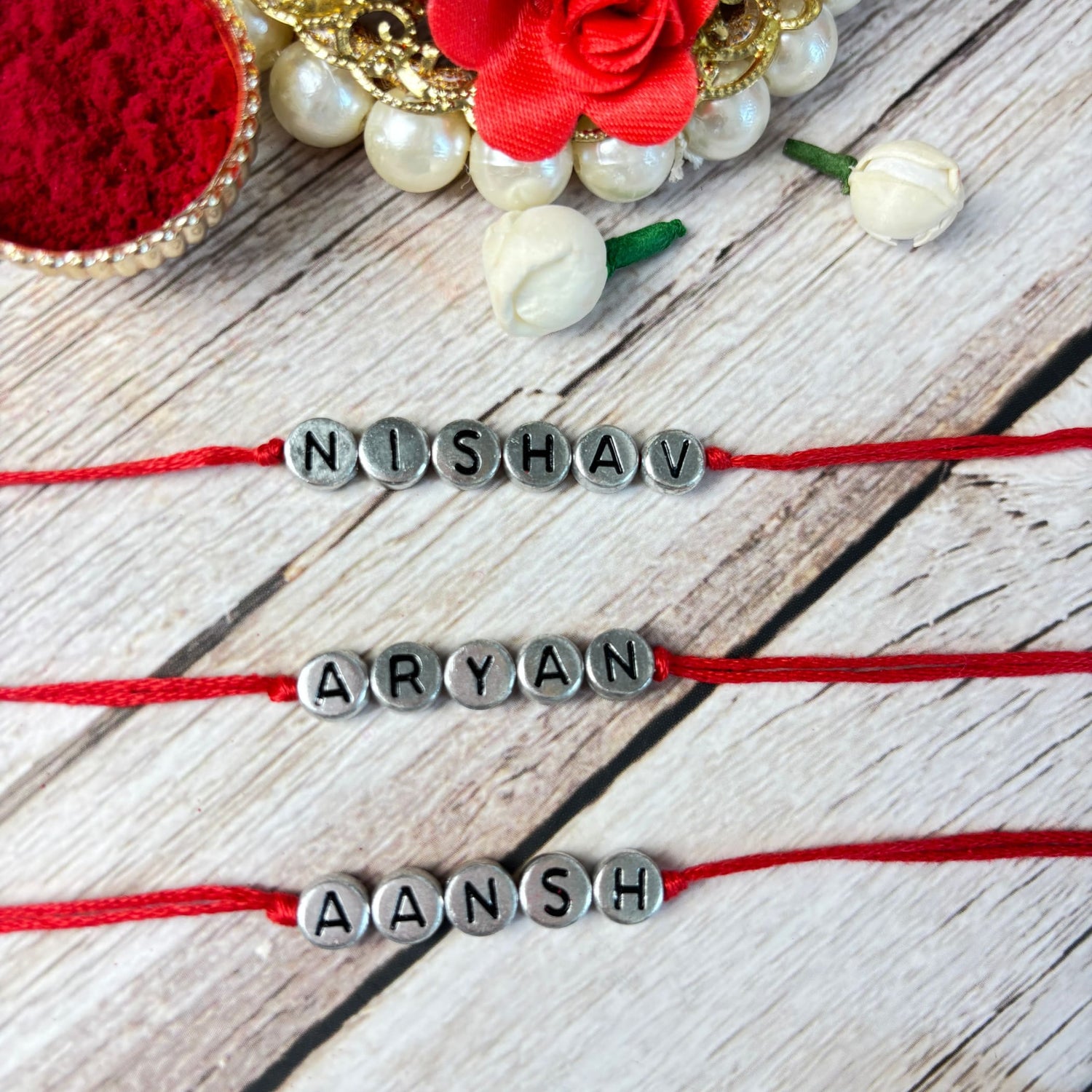 Personalized Rakhi for Brother Raksha Bandhan Handmade Customize Rakhi Thread for Bhaiya Custom Name Rakhi Card Hindu Bracelet Rakhi - LoveNspire