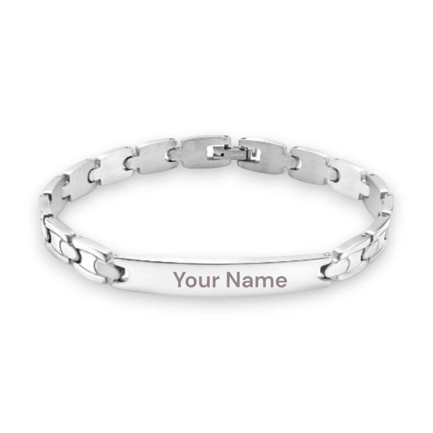 Personalized Stainless Steel Rakhi for Brother Custom Engraved Names Bracelet for Bhai - Raksha Bandhan Customizable Bracelets Rakhi Gift Hamper with Roli Chawal Greeting Card - LoveNspire
