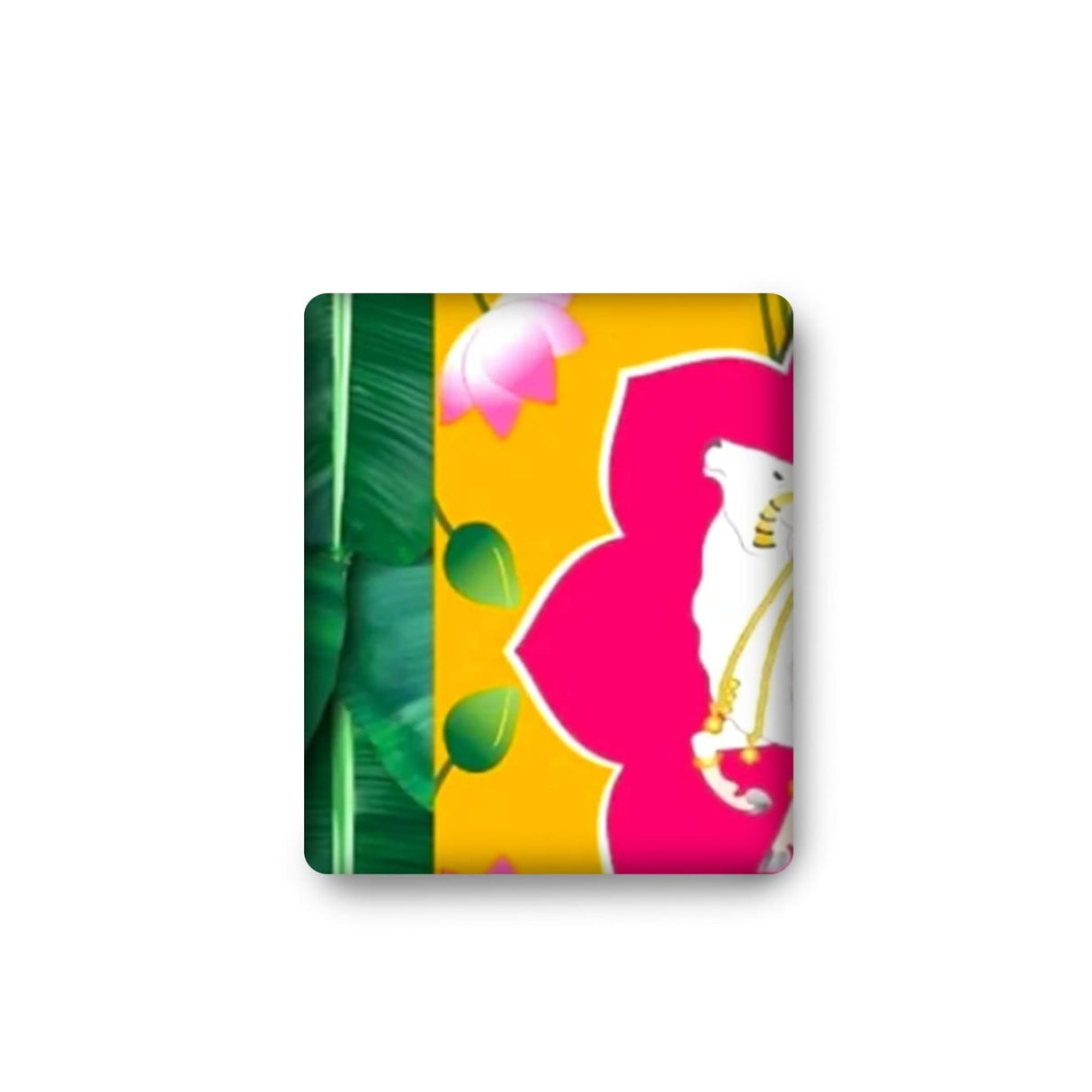 Pichwai Cow Print Backdrop 5x8 Feet Backdrop Indian Traditional Cloth Banana Leaf Decor Indian Pooja Wall Decor Indian Wall Art Photo Decor Banner Decorative Pooja Cloth Wedding Favor - LoveNspire