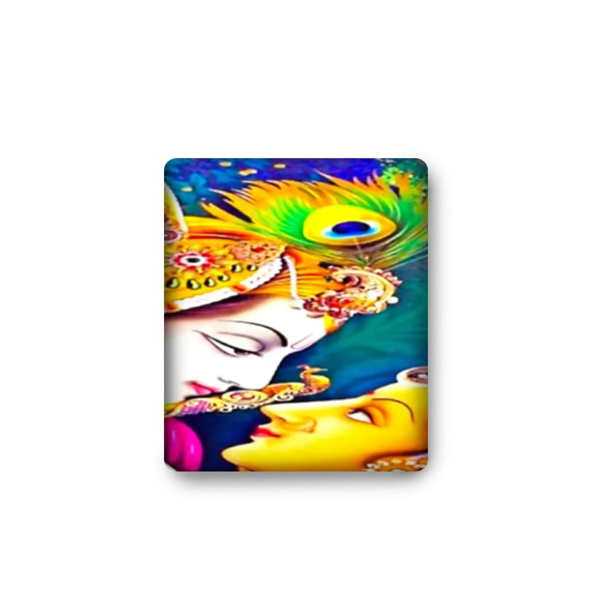 Radha Krishna Backdrop Indian Traditional Cloth 5x8 Feet Backdrop Pooja Wall Decor Indian Wall Art Photo Decor Banner Indian Janmashtami Decor Decorative Pooja Cloth - LoveNspire