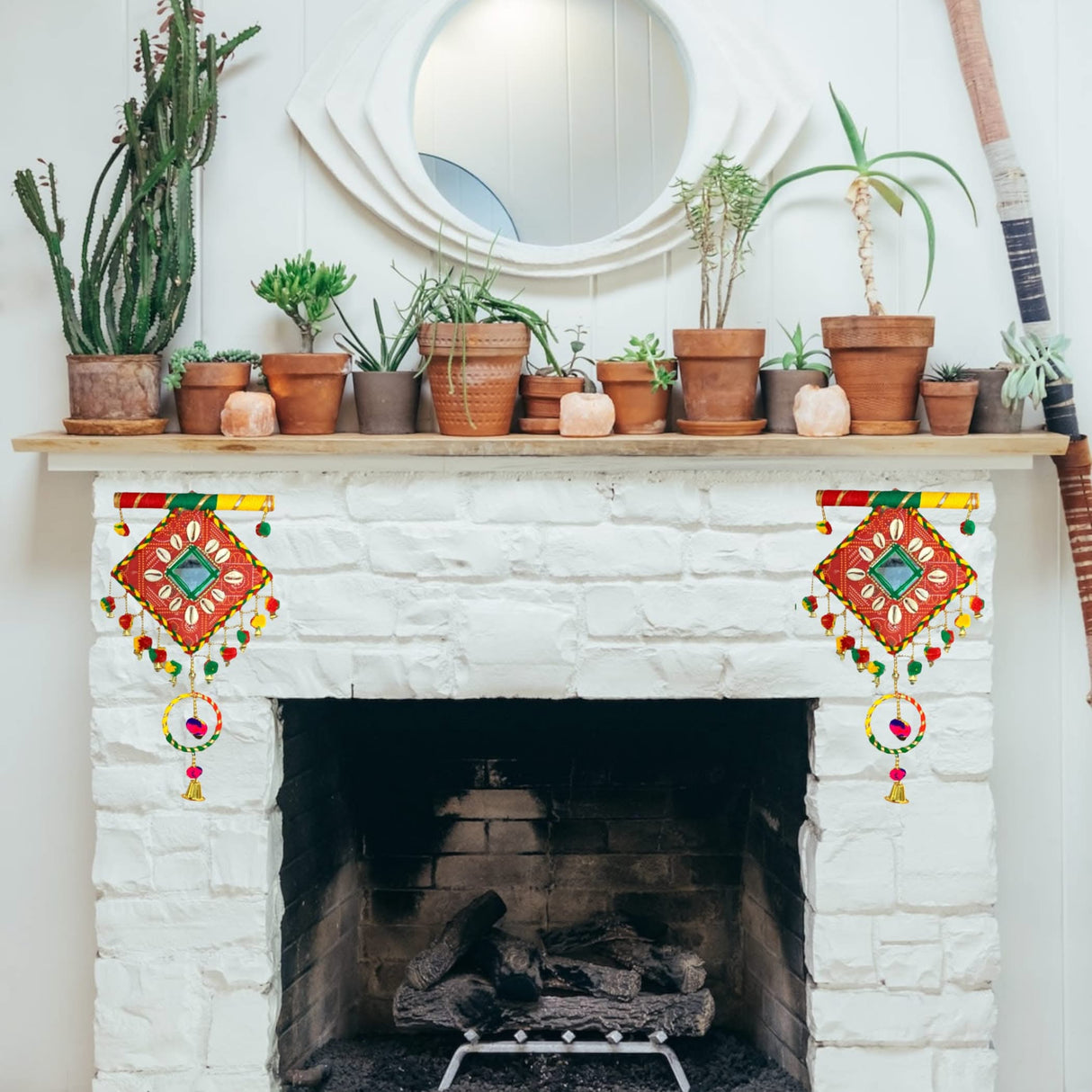 Wooden Rajasthani Wall Hanging Tapestry Decor for Bedroom Living Room Home Indian Ethnic Wall Decor Housewarming Gifts Diwali Decoration Wall Art Ornament - LoveNspire