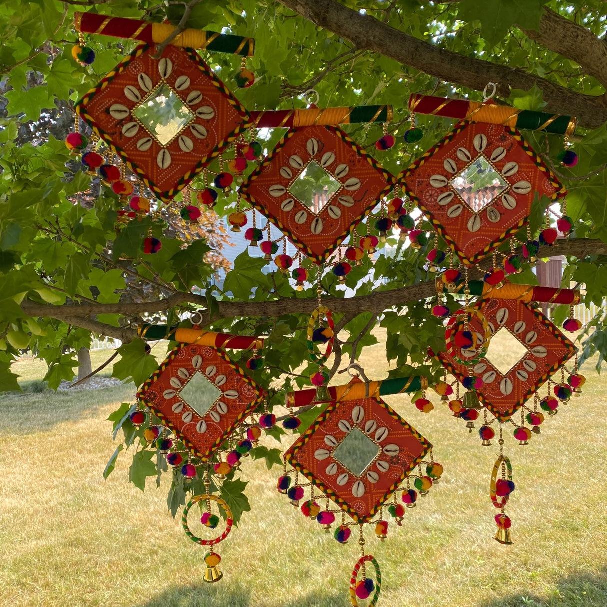 Wooden Rajasthani Wall Hanging Tapestry Decor for Bedroom Living Room Home Indian Ethnic Wall Decor Housewarming Gifts Diwali Decoration Wall Art Ornament - LoveNspire