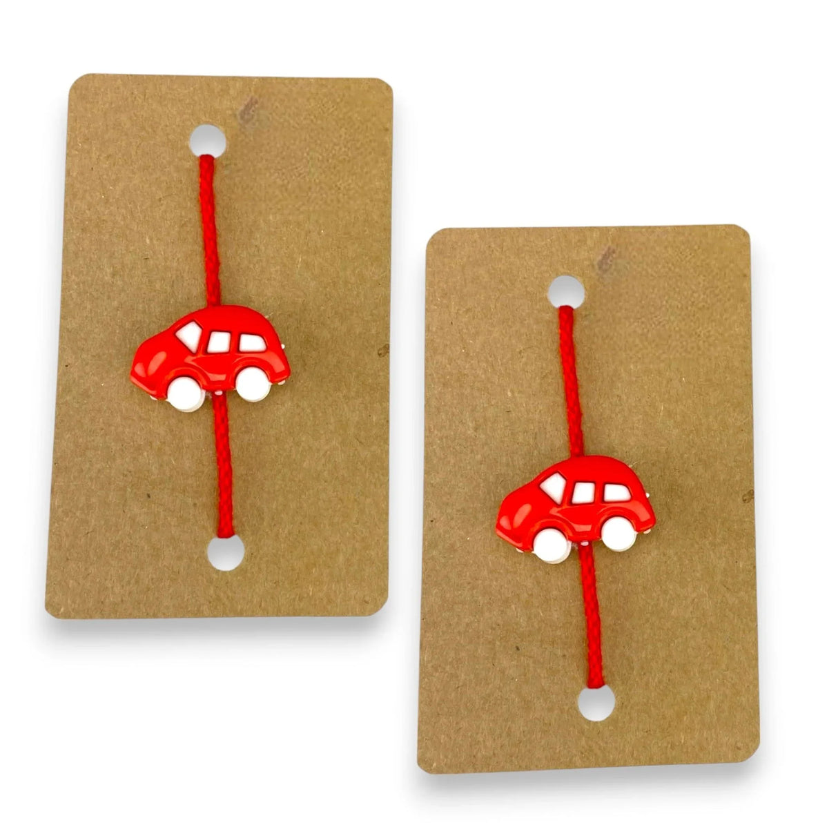 Set Of 2 Cute Cartoon Rakhi Featuring Adorable Car Designs Thread Perfect Rakhi for Brother Raksha Bandhan Bracelets for Bhai Bhaiya - LoveNspire