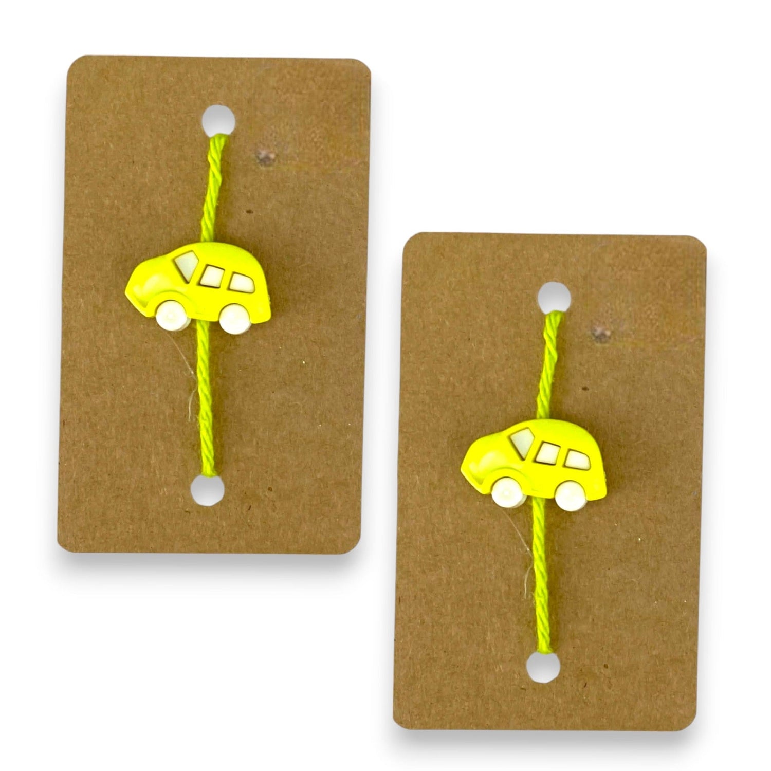 Set Of 2 Cute Cartoon Rakhi Featuring Adorable Car Designs Thread Perfect Rakhi for Brother Raksha Bandhan Bracelets for Bhai Bhaiya - LoveNspire