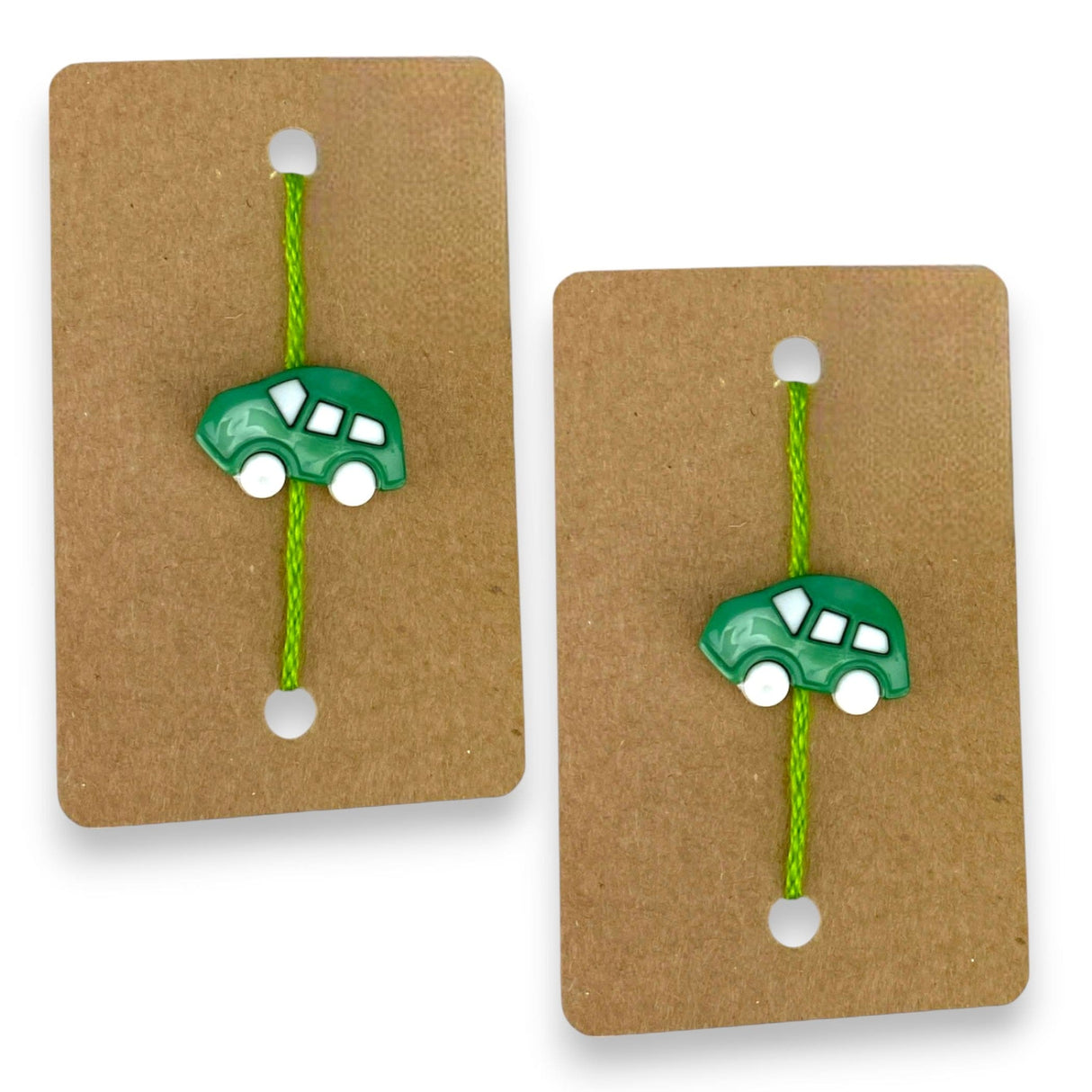 Set Of 2 Cute Cartoon Rakhi Featuring Adorable Car Designs Thread Perfect Rakhi for Brother Raksha Bandhan Bracelets for Bhai Bhaiya - LoveNspire