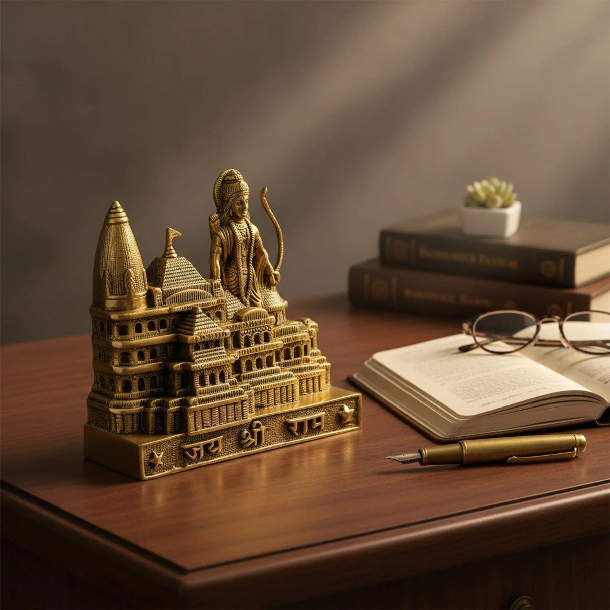 Ram Mandir Ayodhya Model Shree Ram Janmbhumi Alloy Metal Ayodhya Temple Ram Darbar Indian Pooja Home Decor Housewarming Religious Gifts (size-8’) - LoveNspire