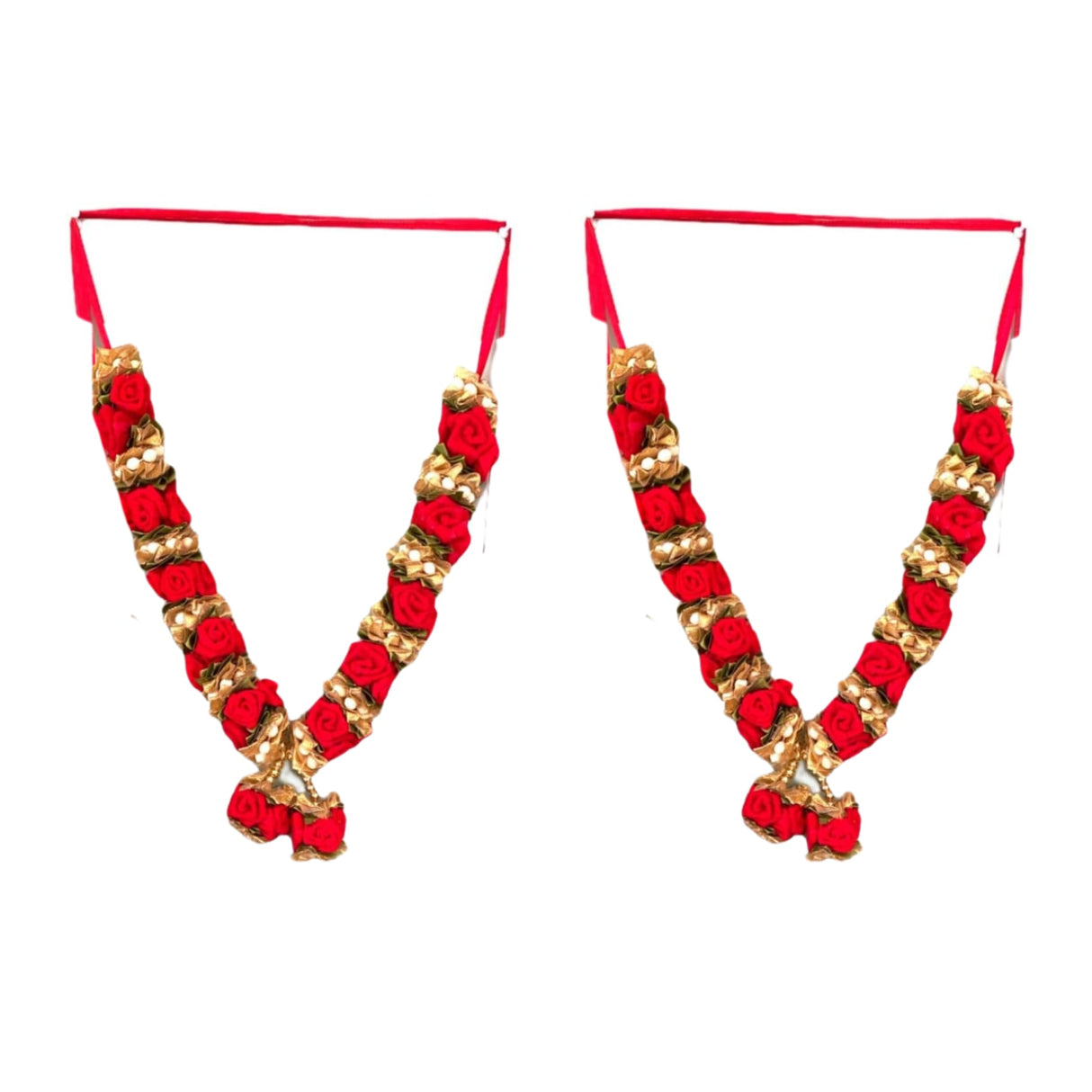 Red Rose Varmala Wedding Garland Velvet Idol / Photo Indian Milini Mala Indian Wedding Haar Bride and Groom Mala Muslim Arab Punjabi Nika Event Jaimala - LoveNspire