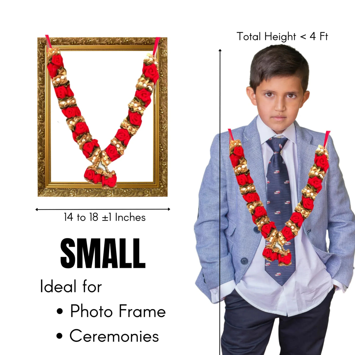 Varmala for Wedding Artificial Mala for Bride and Groom Indian Milni Mala Wedding Garland Haar 24 Inch Muslim Punjabi Jaimala Nikkah - LoveNspire