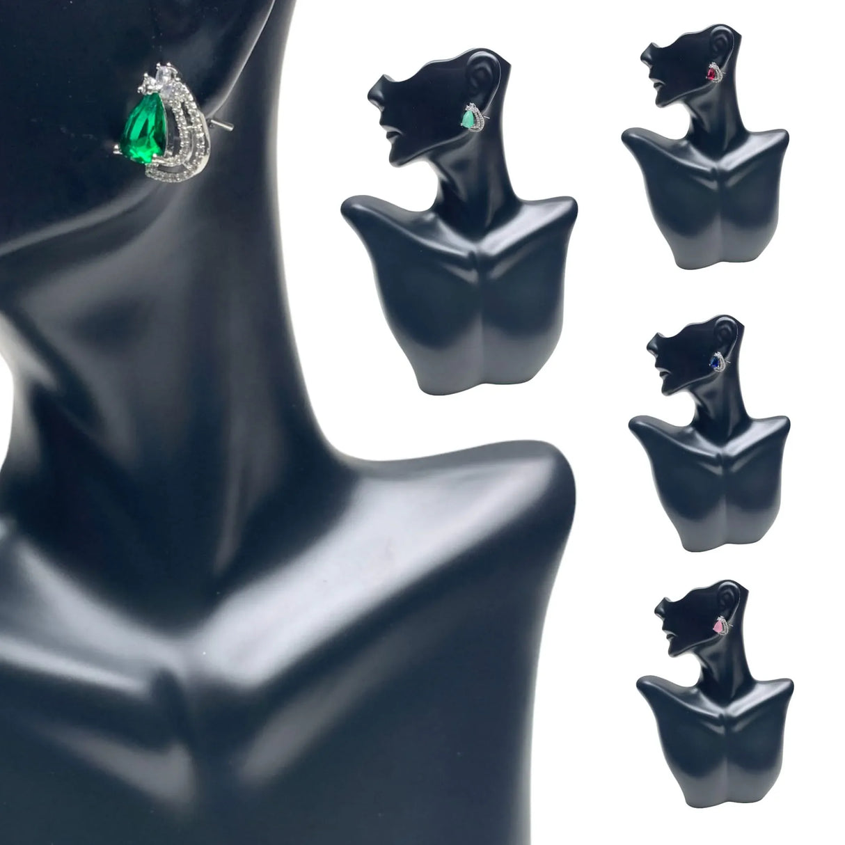 Stud Earrings for Women - Rhodium Plated Small Earrings American Cz Diamond Dangle Earrings Bollywood Stlye Faux Pearl Small Tops with Safety Stopper - Birthday Gift for Her - LoveNspire