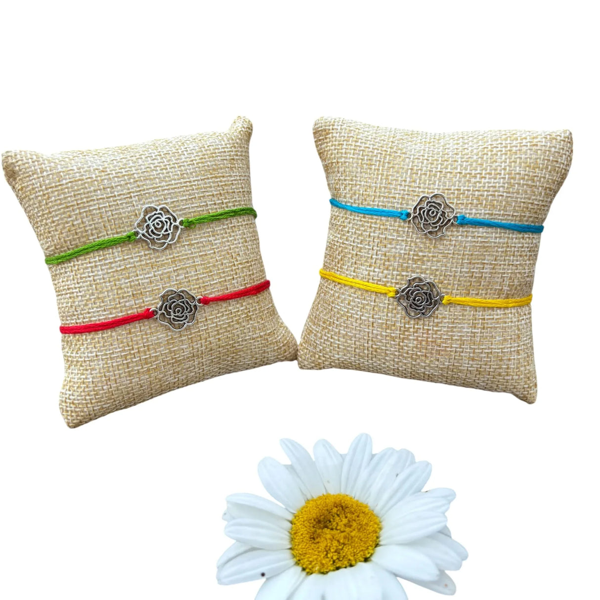 2CT Rose Charm Rakhi, Rakhri, Rakhi for Brother, Rakhi for Bhai, Rose Charm Rakhi, Rose Rakhi, Rakhi Usa, Rakshabandhan - LoveNspire