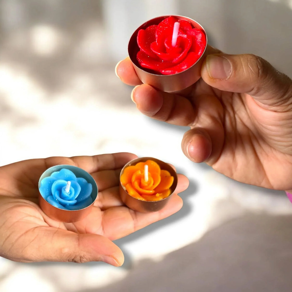 Rose Tealight Candles Handmade Rose Shaped Bulk Candle - 3 Hour Extended Burn Time - Tealight Candles for Birthday Wedding Return Gift Valentine's Day Christmas Home Decor - LoveNspire