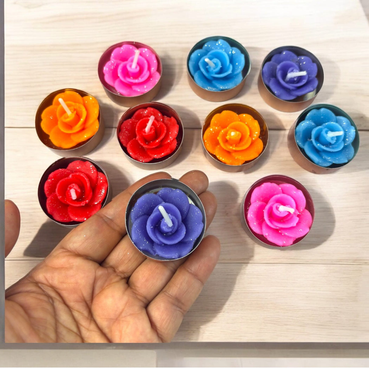 Rose Tealight Candles Handmade Rose Shaped Bulk Candle - 3 Hour Extended Burn Time - Tealight Candles for Birthday Wedding Return Gift Valentine's Day Christmas Home Decor - LoveNspire