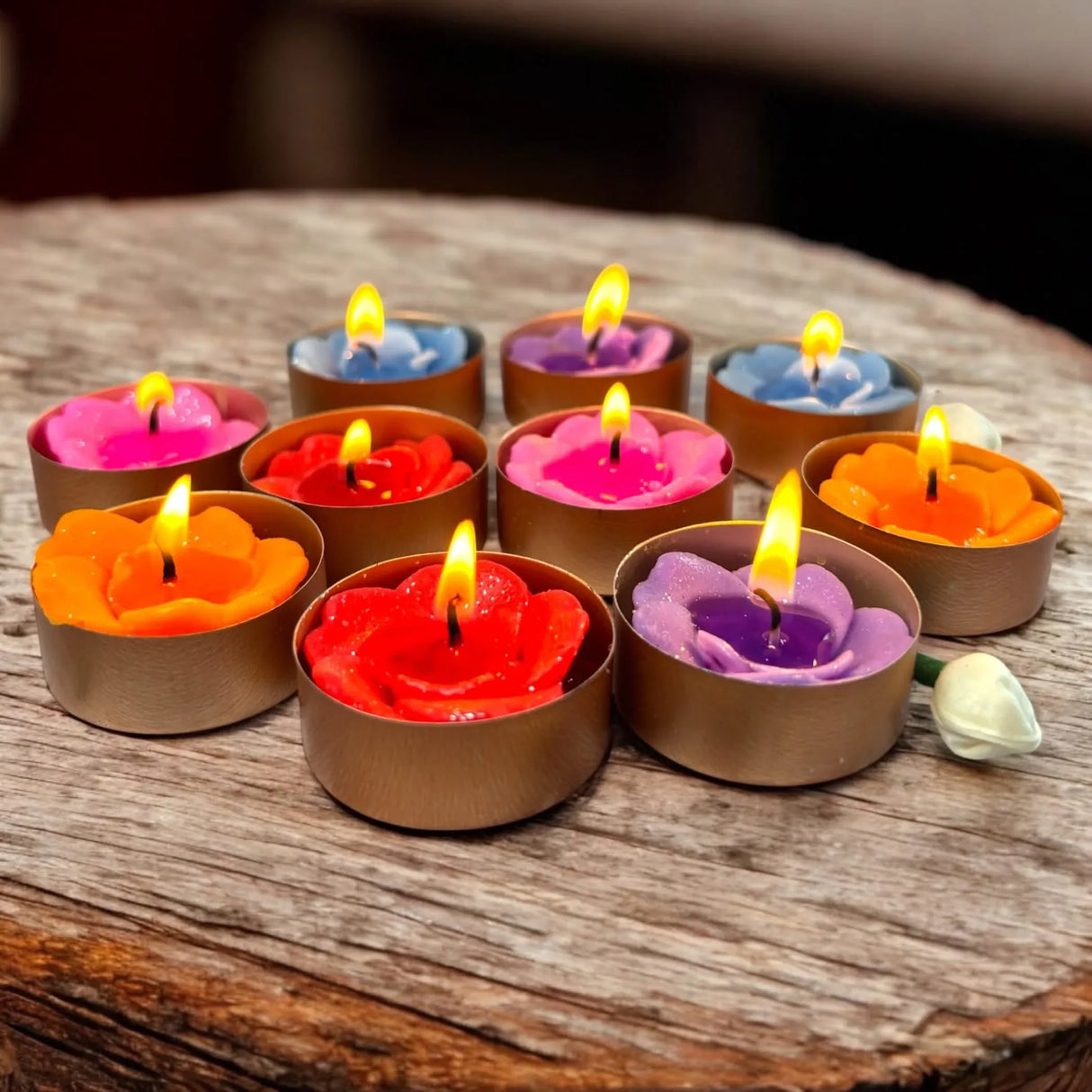 Rose Tealight Candles Handmade Rose Shaped Bulk Candle - 3 Hour Extended Burn Time - Tealight Candles for Birthday Wedding Return Gift Valentine's Day Christmas Home Decor - LoveNspire