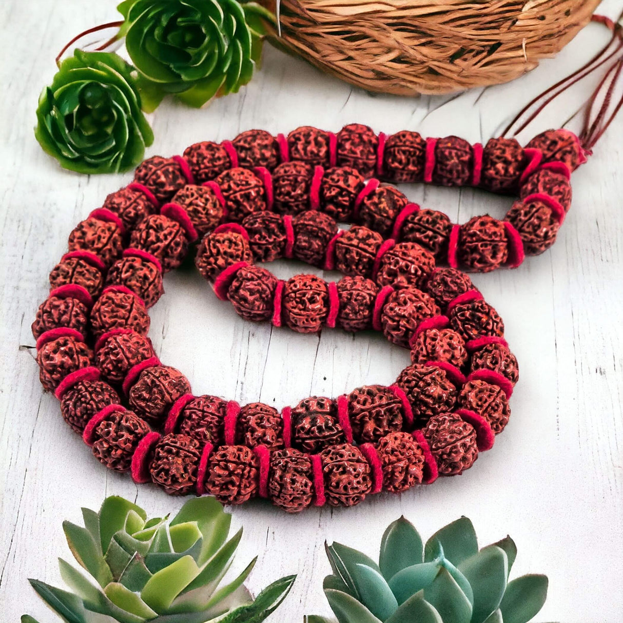 Certified Rudraksha Kantha Mala + Japa Bag Gaumukhi 5 Face (panchmukhi) Himalayan Authentic Genuine Rudraksh Rosary Garland Jaap Religious Tibetan Mala Beads Necklace - Puja Yoga Meditation - LoveNspire