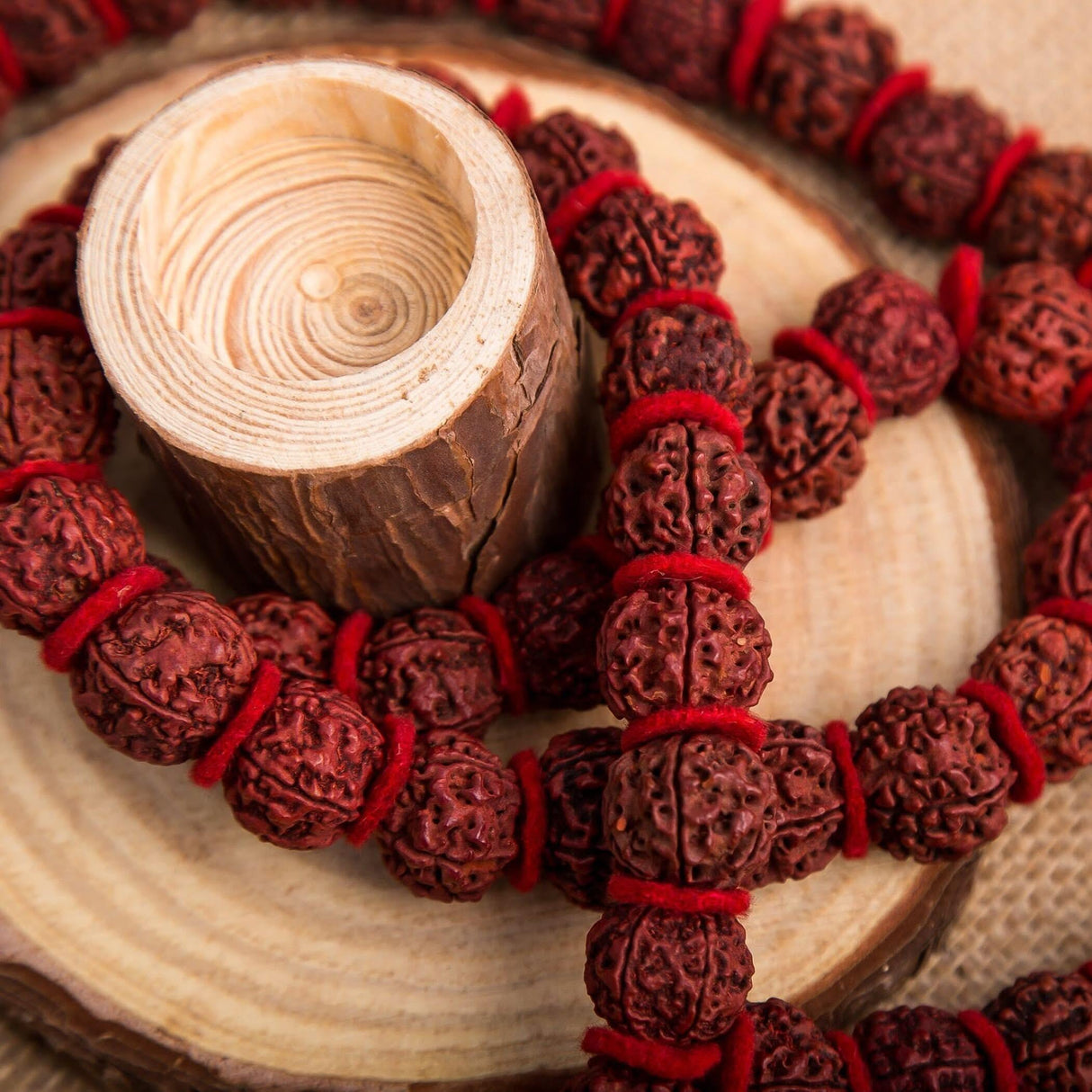 Certified Rudraksha Kantha Mala + Japa Bag Gaumukhi 5 Face (panchmukhi) Himalayan Authentic Genuine Rudraksh Rosary Garland Jaap Religious Tibetan Mala Beads Necklace - Puja Yoga Meditation - LoveNspire