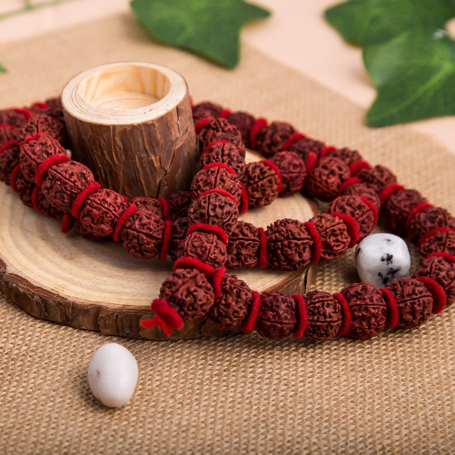 Certified Rudraksha Kantha Mala + Japa Bag Gaumukhi 5 Face (panchmukhi) Himalayan Authentic Genuine Rudraksh Rosary Garland Jaap Religious Tibetan Mala Beads Necklace - Puja Yoga Meditation - LoveNspire