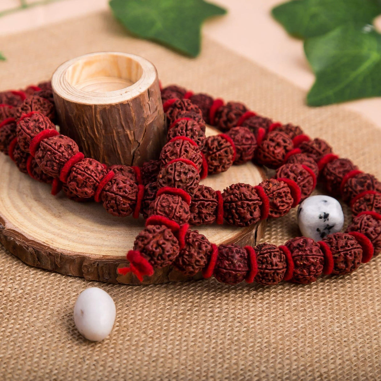 Certified Rudraksha Kantha Mala + Japa Bag Gaumukhi 5 Face (panchmukhi) Himalayan Authentic Genuine Rudraksh Rosary Garland Jaap Religious Tibetan Mala Beads Necklace - Puja Yoga Meditation - LoveNspire