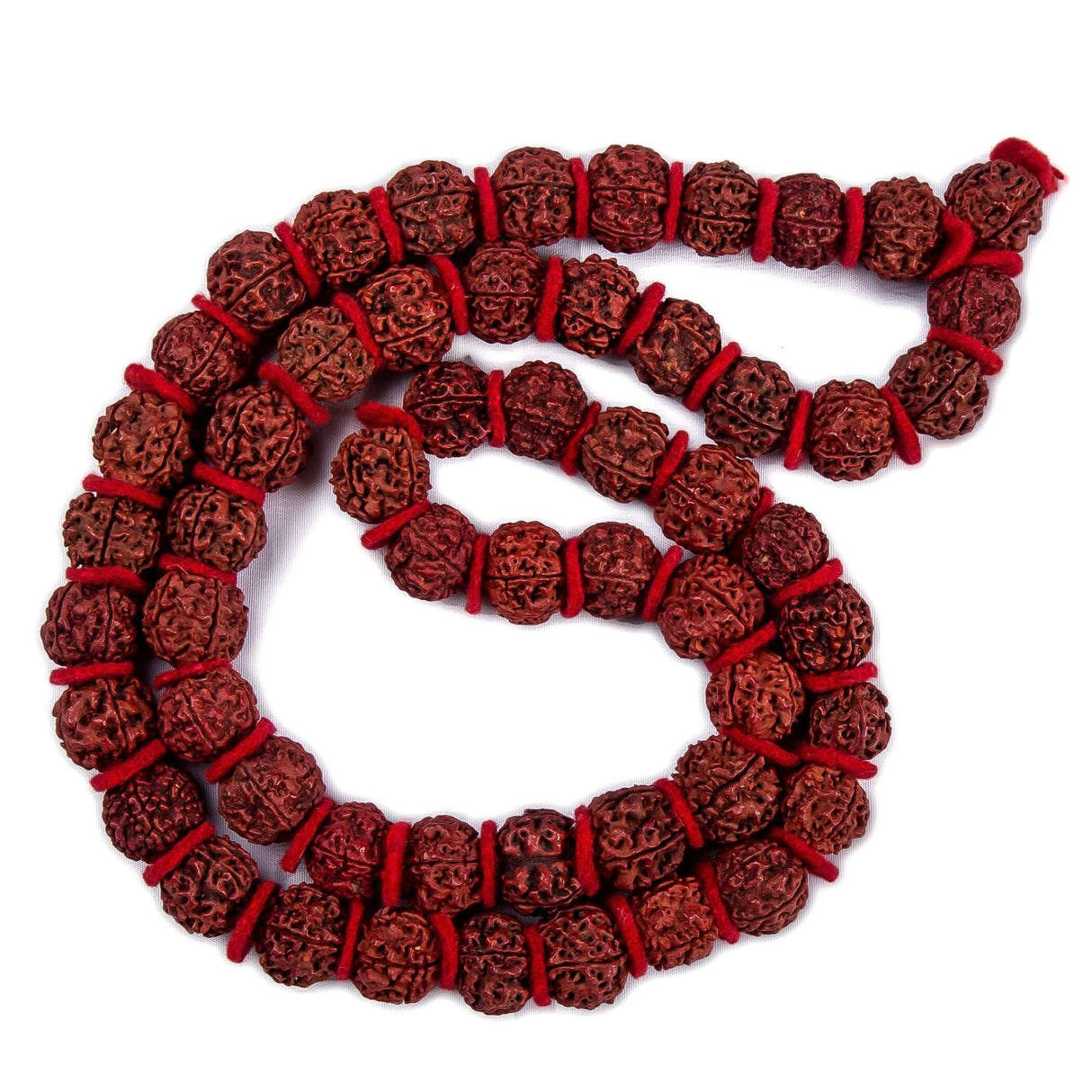 Certified Rudraksha Kantha Mala + Japa Bag Gaumukhi 5 Face (panchmukhi) Himalayan Authentic Genuine Rudraksh Rosary Garland Jaap Religious Tibetan Mala Beads Necklace - Puja Yoga Meditation - LoveNspire