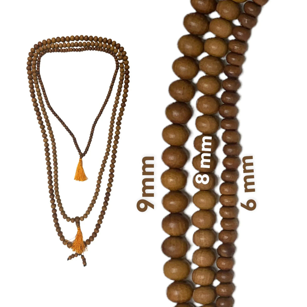 Sandalwood Mala, Sandalwood Japa Mala, 108 Meditation Mala, Buddhist Mala, 108 Mala Beads, Sandalwood Rosary, Hindu Prayer Mala, 108 Mala Necklace - LoveNspire