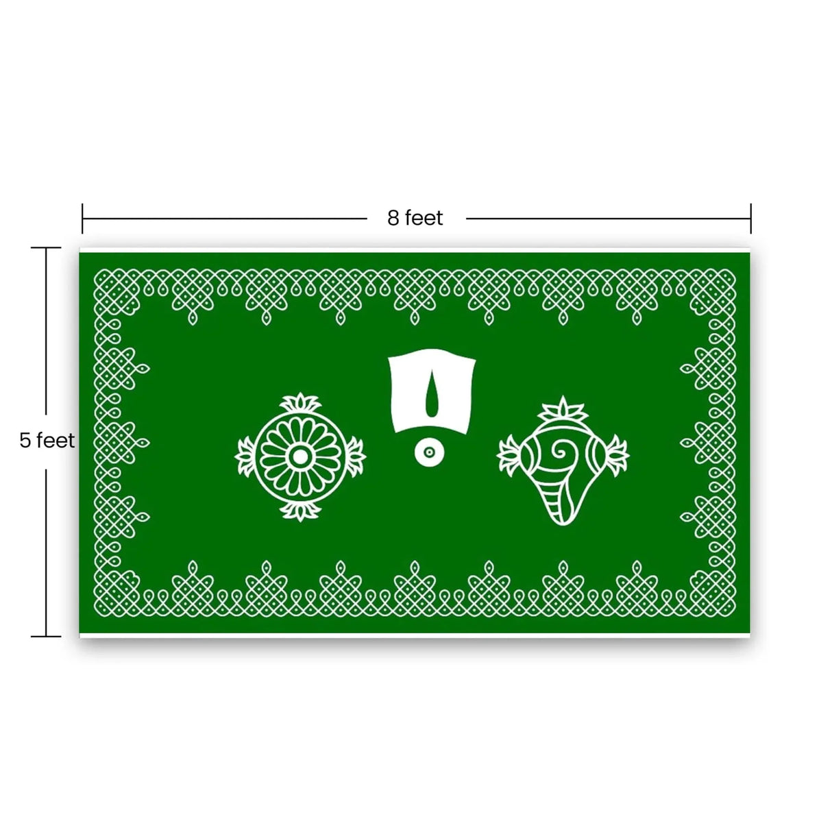 Shanku Chakra Namam Kolam Backdrops for Indian Pooja Décor Shankh Cakra Muggu Thirunamam Cloth Backdrop Banner Sanku Chakra Namam Decor Housewarming Wall Banner - LoveNspire