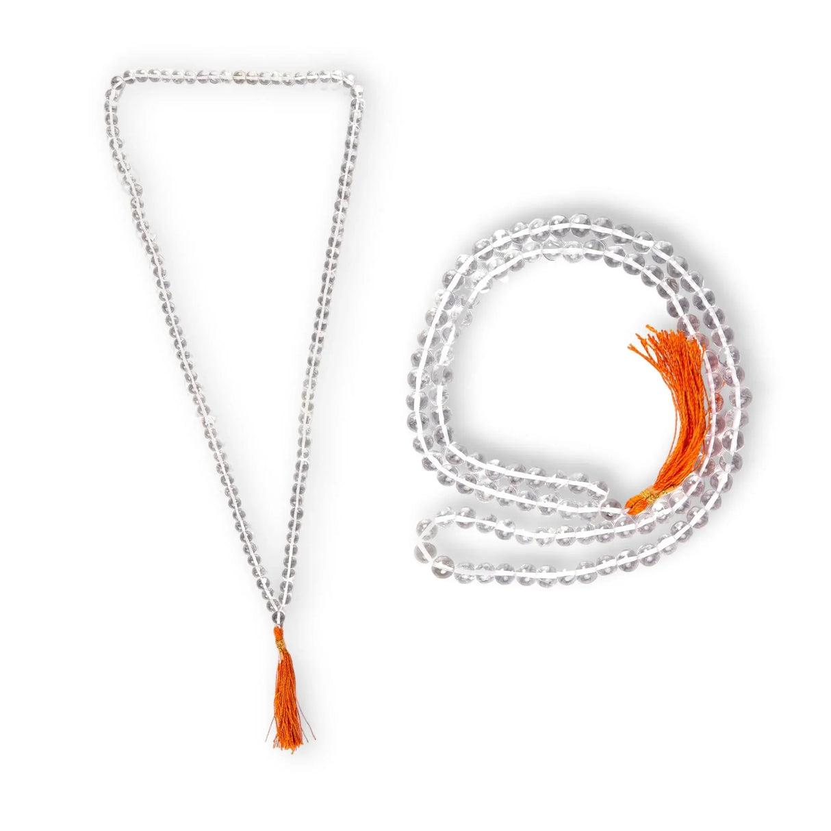 Sphatik Mala with Jap Bag Gaumukhi Natural Certified Original Crystal Quartz Agate Necklace Precious Gemstone Mala for Men Women Jaap Mala 108 Beads for Positive Energy Meditation - LoveNspire