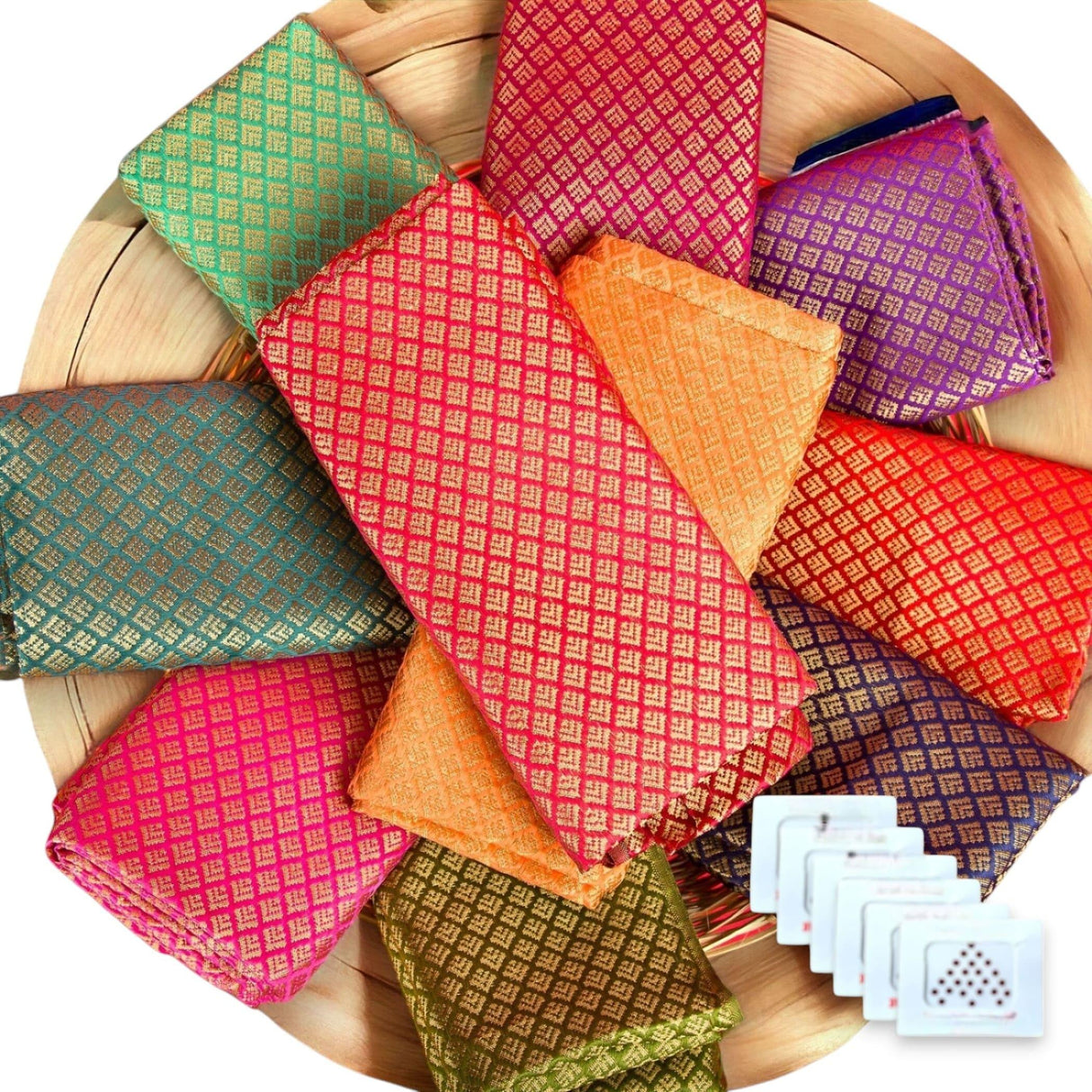 10pcs, Bindi Gajra Saree Blouse Piece, Unstitched, Varalakshmi Blouses, Unstiched Blouse, Thamboolam Blouse, Sari Blouse, Saree Blouse Piece, Saree Blouse - LoveNspire