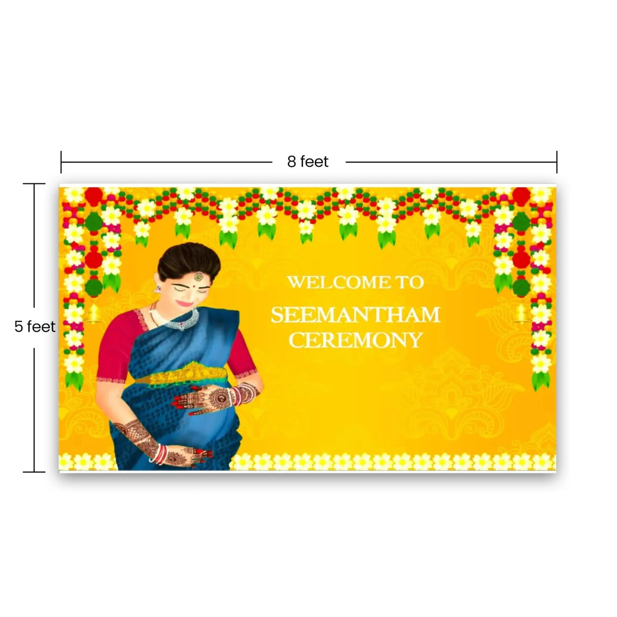 Seemantham Backdrop, Seemantham Banner, Baby Shower Decor, Valaikaappu, Backdrop Baby Shower, Baby Shower Banner, Baby Shower Decor, Seemantham Backdrop - LoveNspire