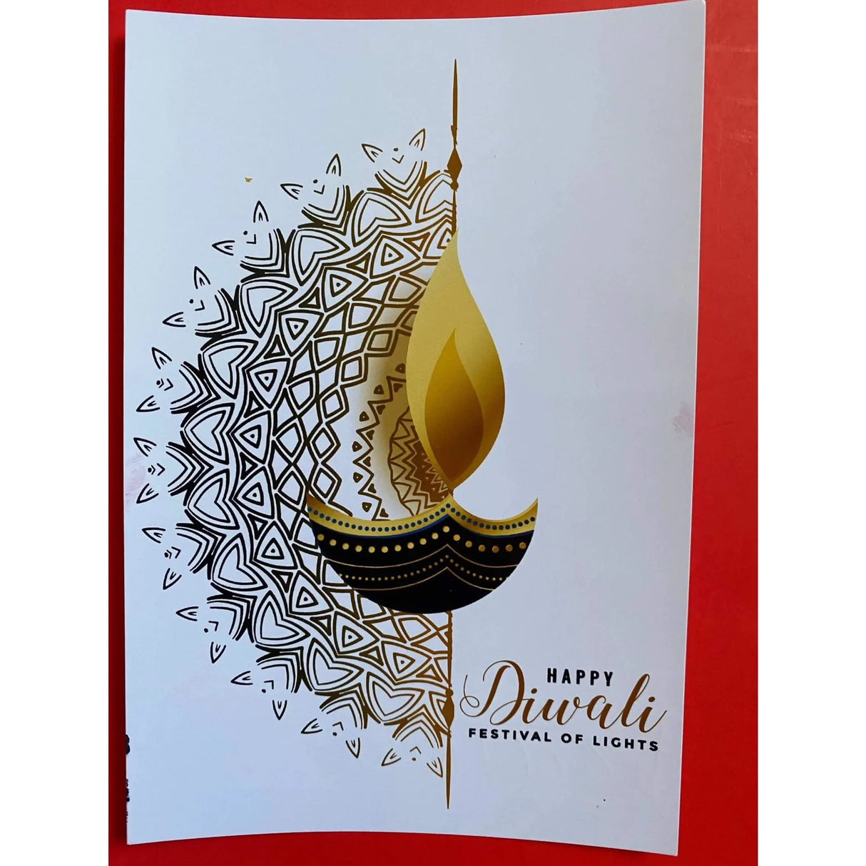Set of 5 Diwali Card- Single Panel, Dipavali Card, Diwali Greeting Card, Diwali Gift - LoveNspire