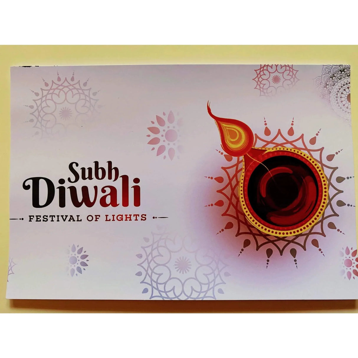 Set of 5 Diwali Card- Single Panel, Dipavali Card, Diwali Greeting Card, Diwali Gift - LoveNspire