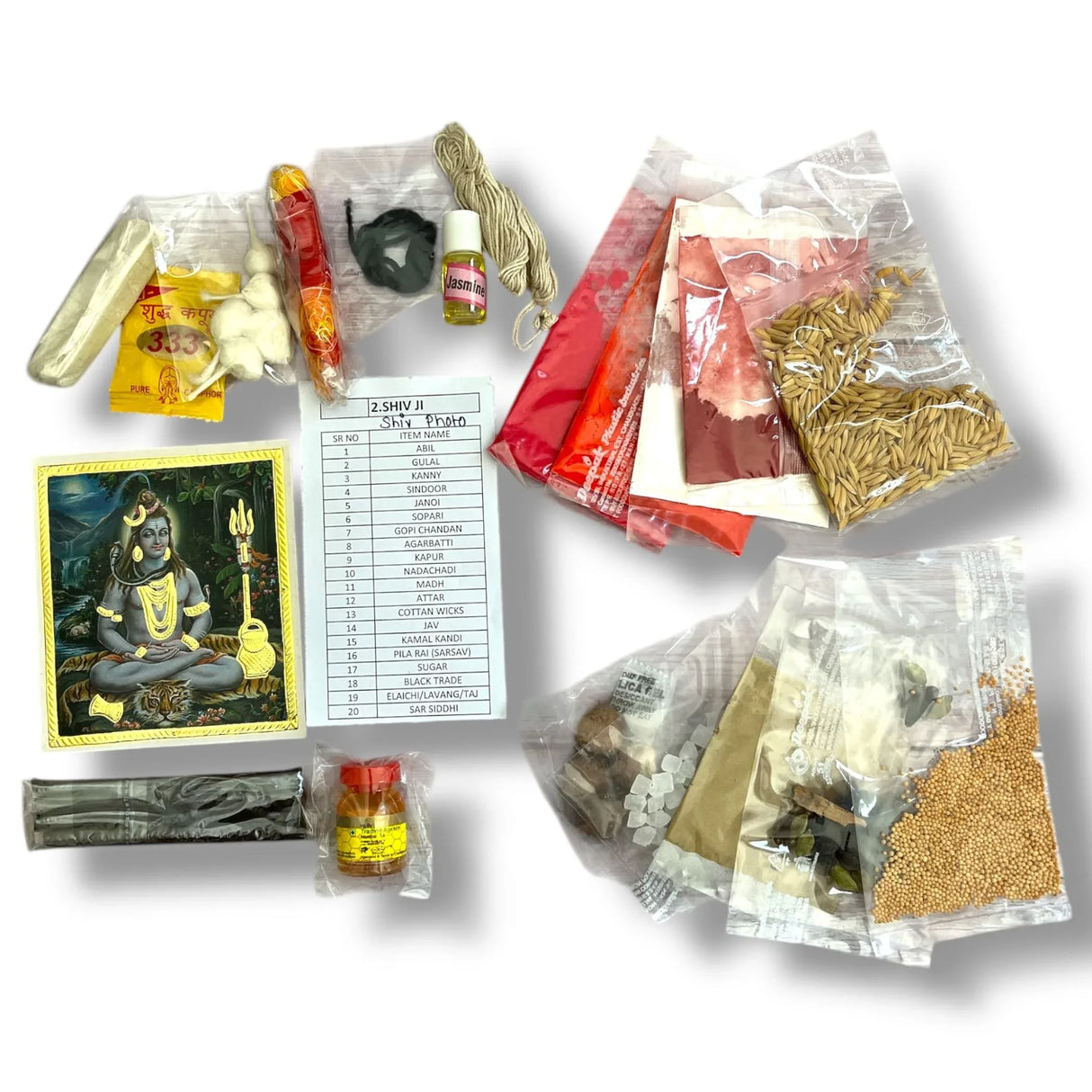 Shiv Puja Kit, Shiv Pooja Kit, Lord Shiva Pooja, Shiva Pooja Samagri, Shivratri Puja Kit, Puja Item, Pooja Item - LoveNspire