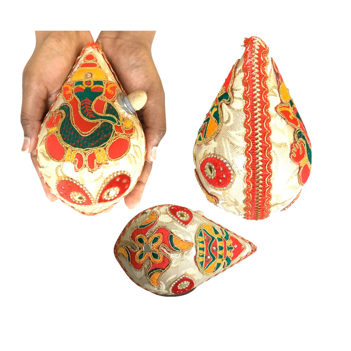 Shriphal Mangal Kalash Decorated Coconut for Wedding Shagun Decorative Nariyal Mangal Nariyal Kalash Set Wedding Pooja Nariyal Decorated Nariyal for Indian Festival Gifts - LoveNspire