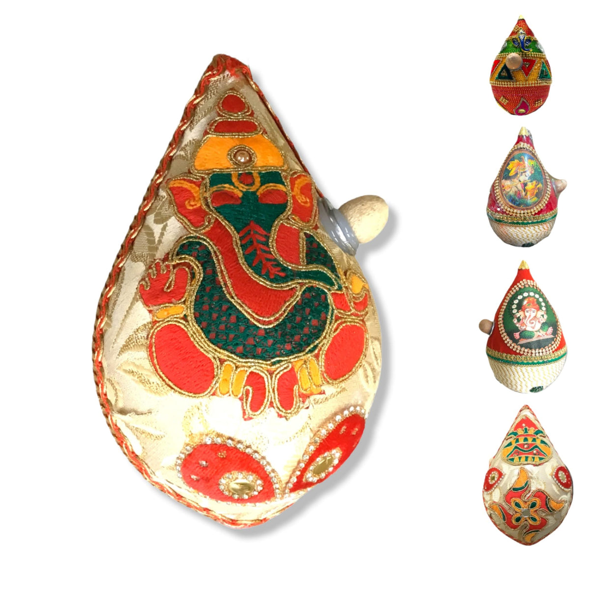 Shriphal Mangal Kalash Decorated Coconut for Wedding Shagun Decorative Nariyal Mangal Nariyal Kalash Set Wedding Pooja Nariyal Decorated Nariyal for Indian Festival Gifts - LoveNspire