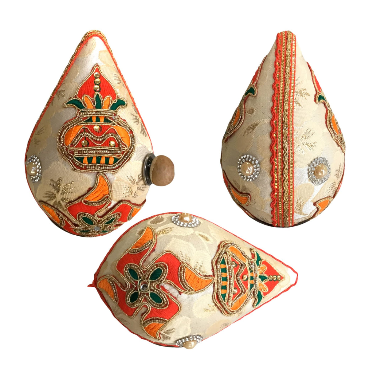Shriphal Mangal Kalash Decorated Coconut for Wedding Shagun Decorative Nariyal Mangal Nariyal Kalash Set Wedding Pooja Nariyal Decorated Nariyal for Indian Festival Gifts - LoveNspire