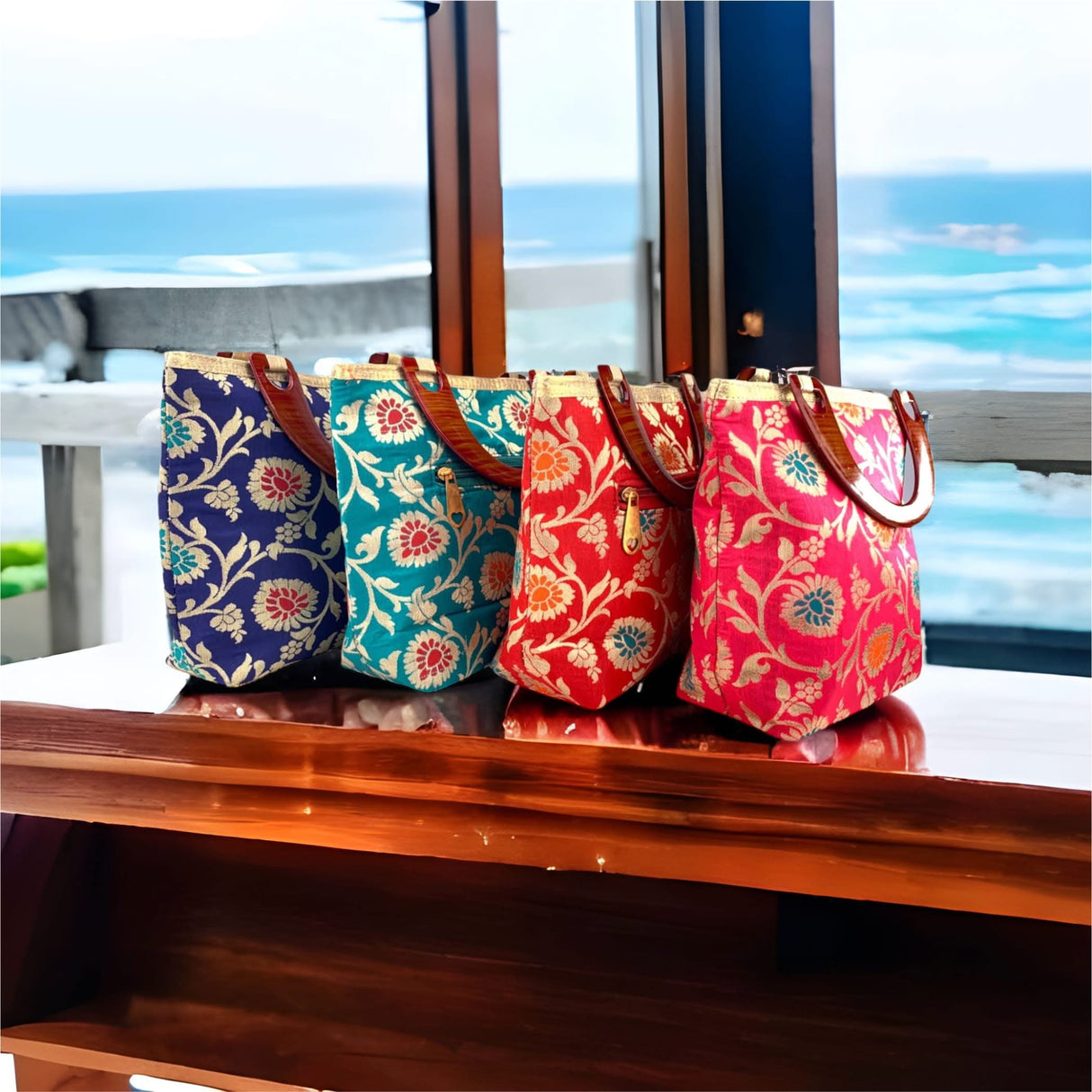 Silk Purse for Women Indian Potli Gota Patti Bag Ethnic Wedding Favor Gift for Her, Nikah, Eid, Diwali Gift - LoveNspire