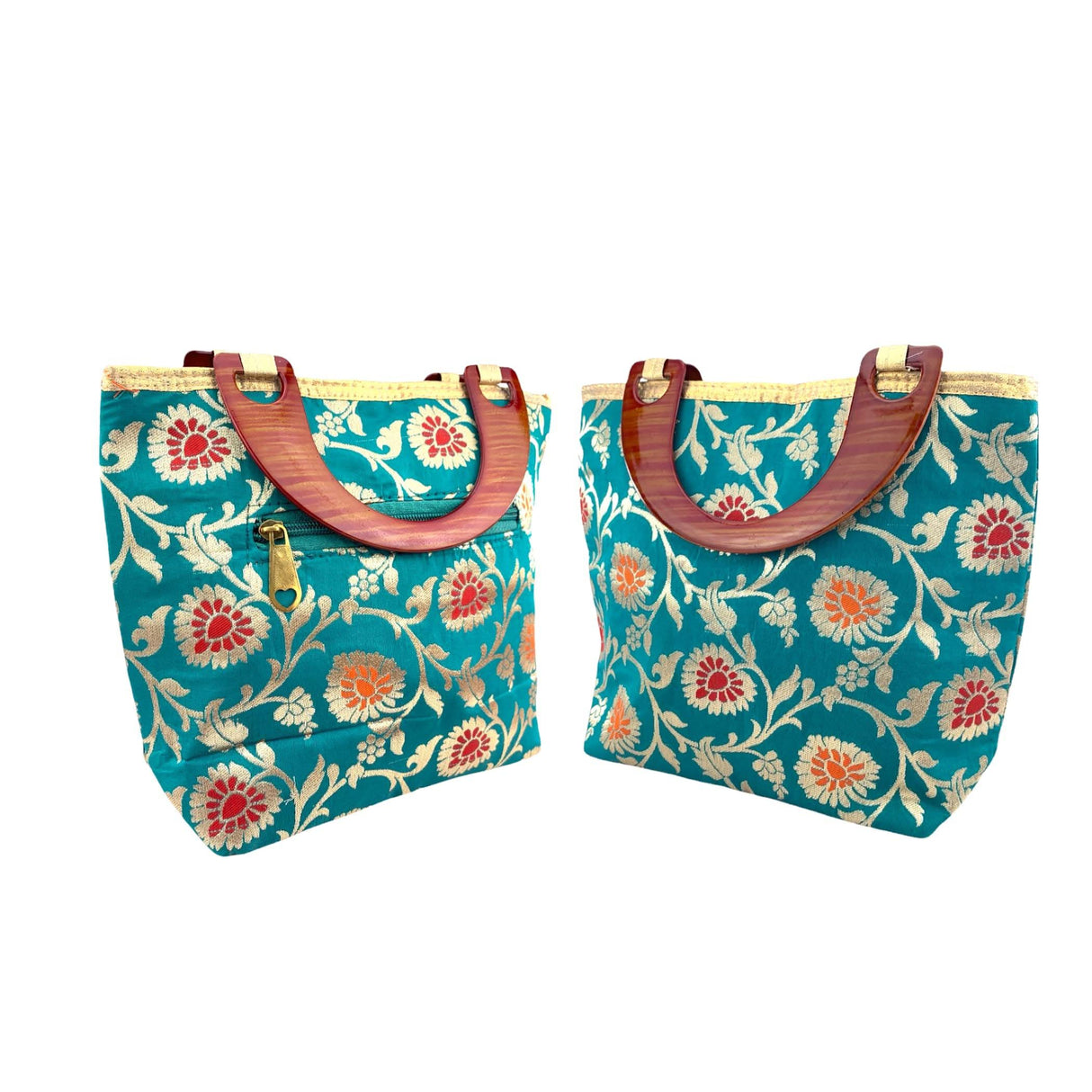 Silk Purse for Women Indian Potli Gota Patti Bag Ethnic Wedding Favor Gift for Her, Nikah, Eid, Diwali Gift - LoveNspire