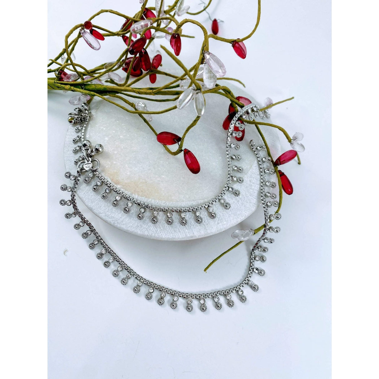 Silver Anklet, Anklets, Silver Anklets, Anklets for Women, Ankle Bracelet, Payal, Ankle Chain, Boho Ankle Bracelet, Panjeb - LoveNspire