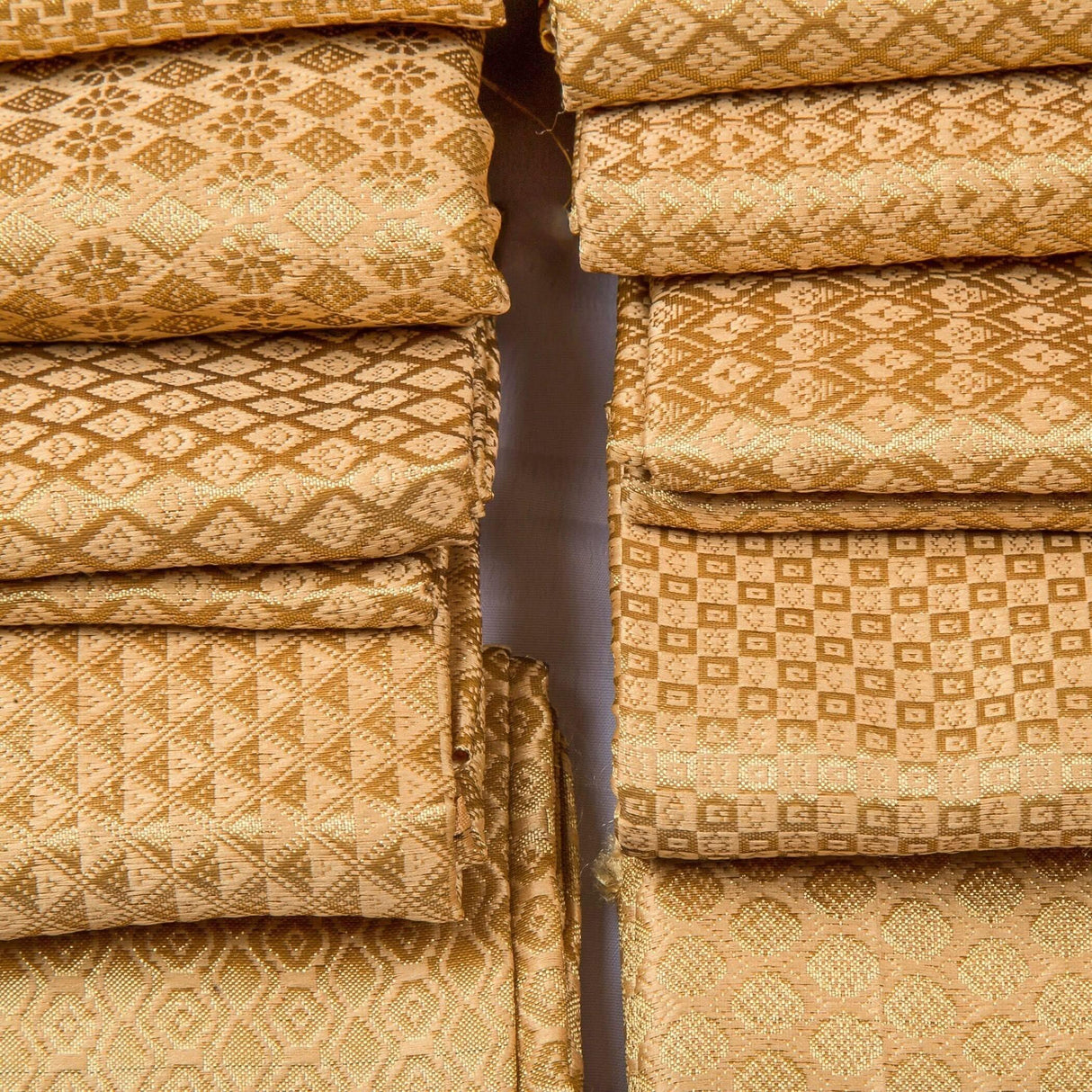 Golden Unstitched Saree Blouse Pieces Woven Brocade Fabric for Women Return Gifts for Pooja Housewarming Golden Colors - LoveNspire