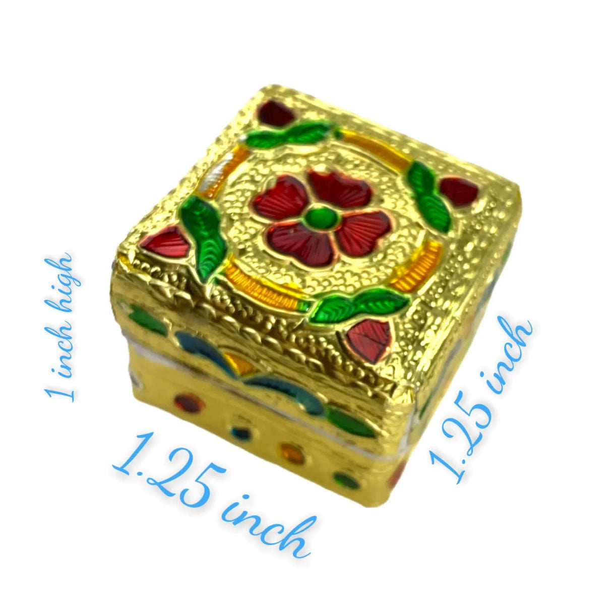 Small Golden / Silver Kumkum Holder, Jewelry Box, Pooja Return Gift, Navrathri Favor, Sindoor Dabbi, Sindoor, Diwali Gift, Diwali Favor - LoveNspire