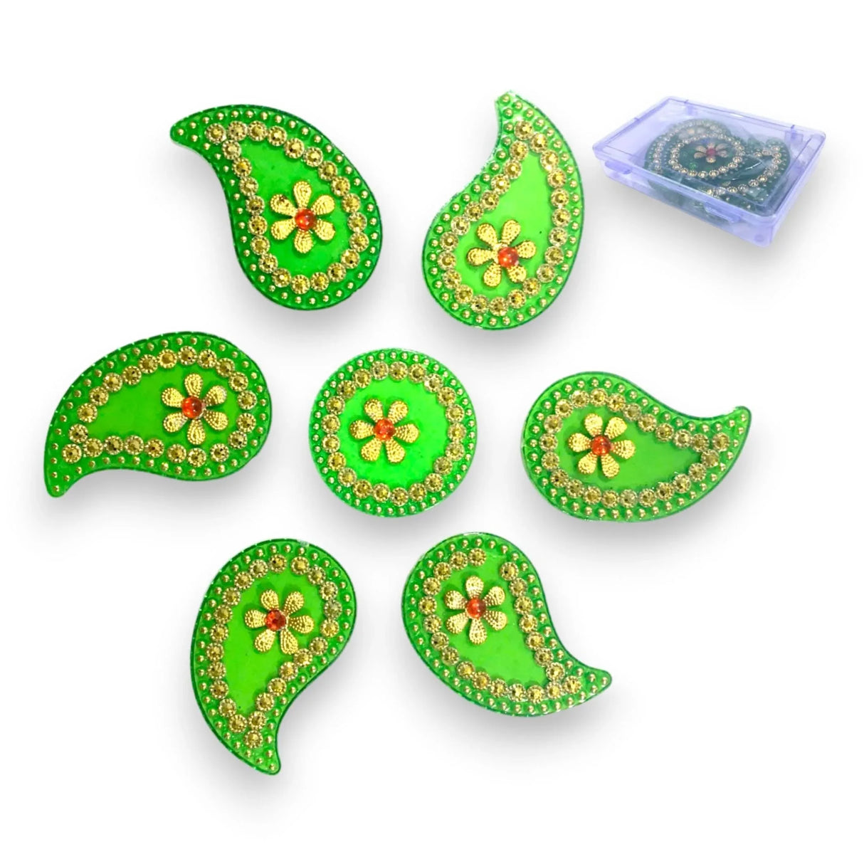 Diya Floor Rangoli Indian Traditional Handmade Reusable Acrylic Diya Rangoli Diwali Navratri Home Temple Decor Deepawali Wedding Housewarming Gift Floor Table Decoration (6.5 Inches) - LoveNspire