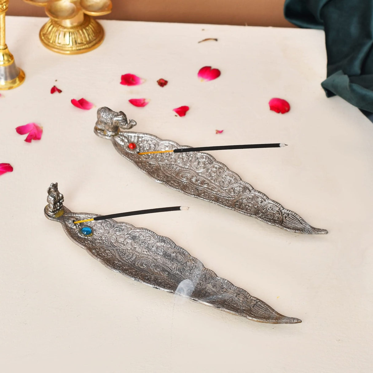 Leaf Incense Holder, Ganesha Incense Holder, Stick Incense Holder, Incense Stick Holder, Incense Holder Tray, Home Incense Holder, Stick Incense Holder - LoveNspire