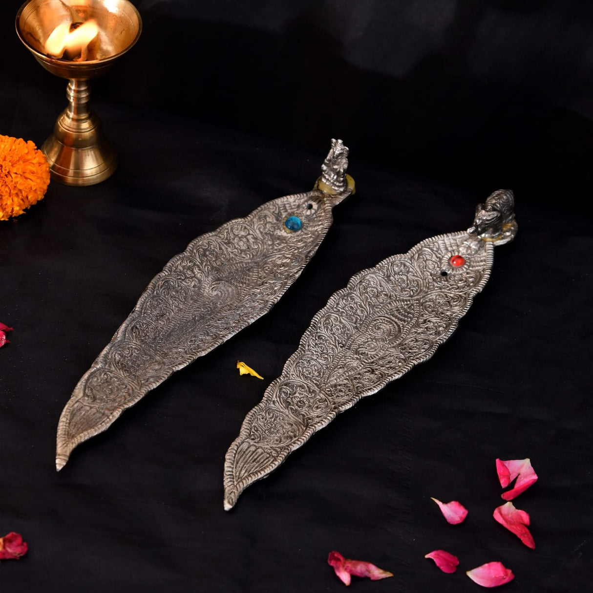 Leaf Incense Holder, Ganesha Incense Holder, Stick Incense Holder, Incense Stick Holder, Incense Holder Tray, Home Incense Holder, Stick Incense Holder - LoveNspire