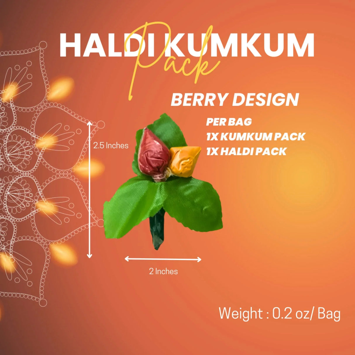 Haldi Kumkum Packets Bulk Strawberry Style Mini Packs Premium Sindoor and Turmeric Powder Combo - Hindu Thamboolam Set for Indian Wedding Havan Durga Puja Festive Essentials Return Gift - LoveNspire