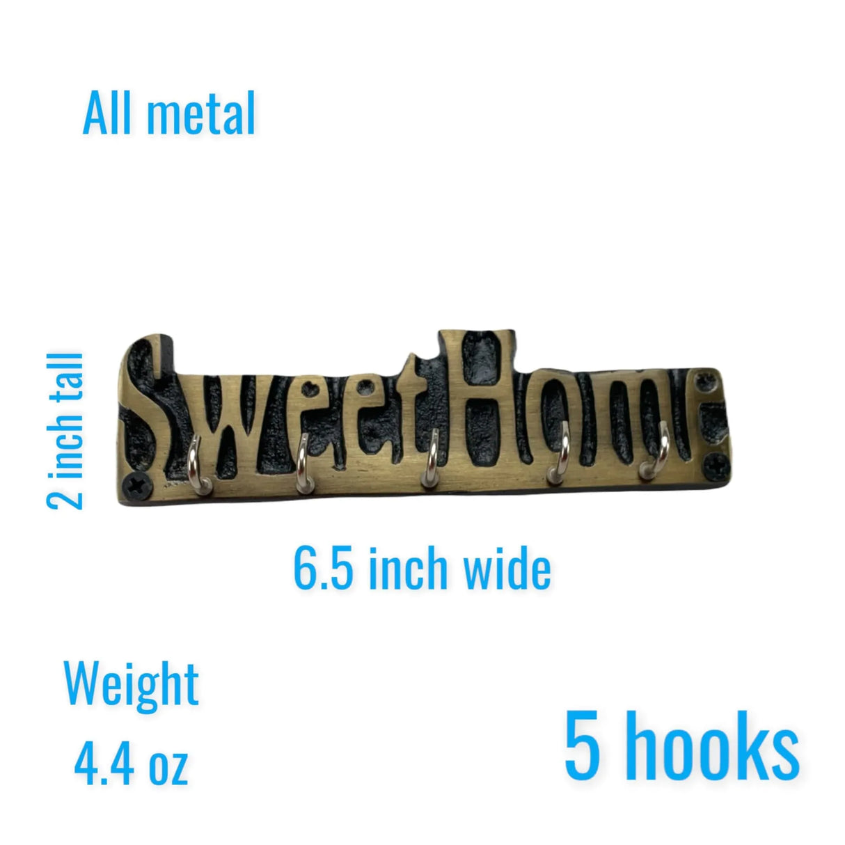 Handmade Wooden Key Holder Sweet Home Keyring Holder with 5 Hooks Leash Holder Pill Wall Rack Jewelry Purse Organiser - Key Holder for Friendship Day Housewarming Christmas Thanksgiving - LoveNspire