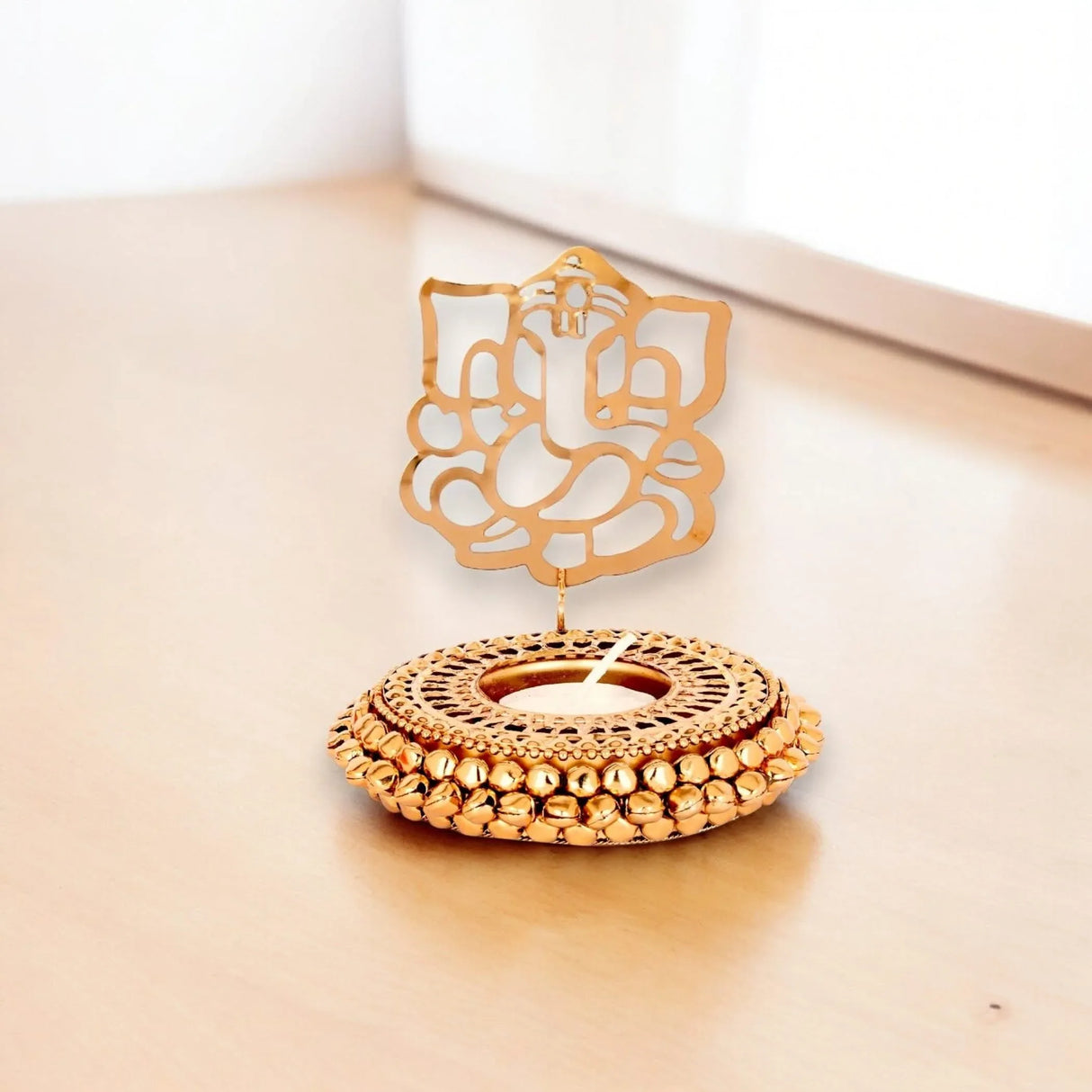 Tealight Candle Holder Festival of Light Decorative T-light Holder for Diwali Christmas Hanukkah Thanksgiving Gift Ghungroo Shadow Candle Holder for Centerpiece Dining Table Home Decor - LoveNspire