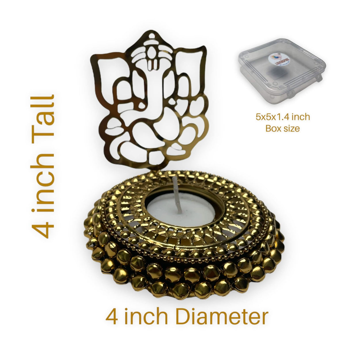 Tealight Candle Holder Festival of Light Decorative T-light Holder for Diwali Christmas Hanukkah Thanksgiving Gift Ghungroo Shadow Candle Holder for Centerpiece Dining Table Home Decor - LoveNspire