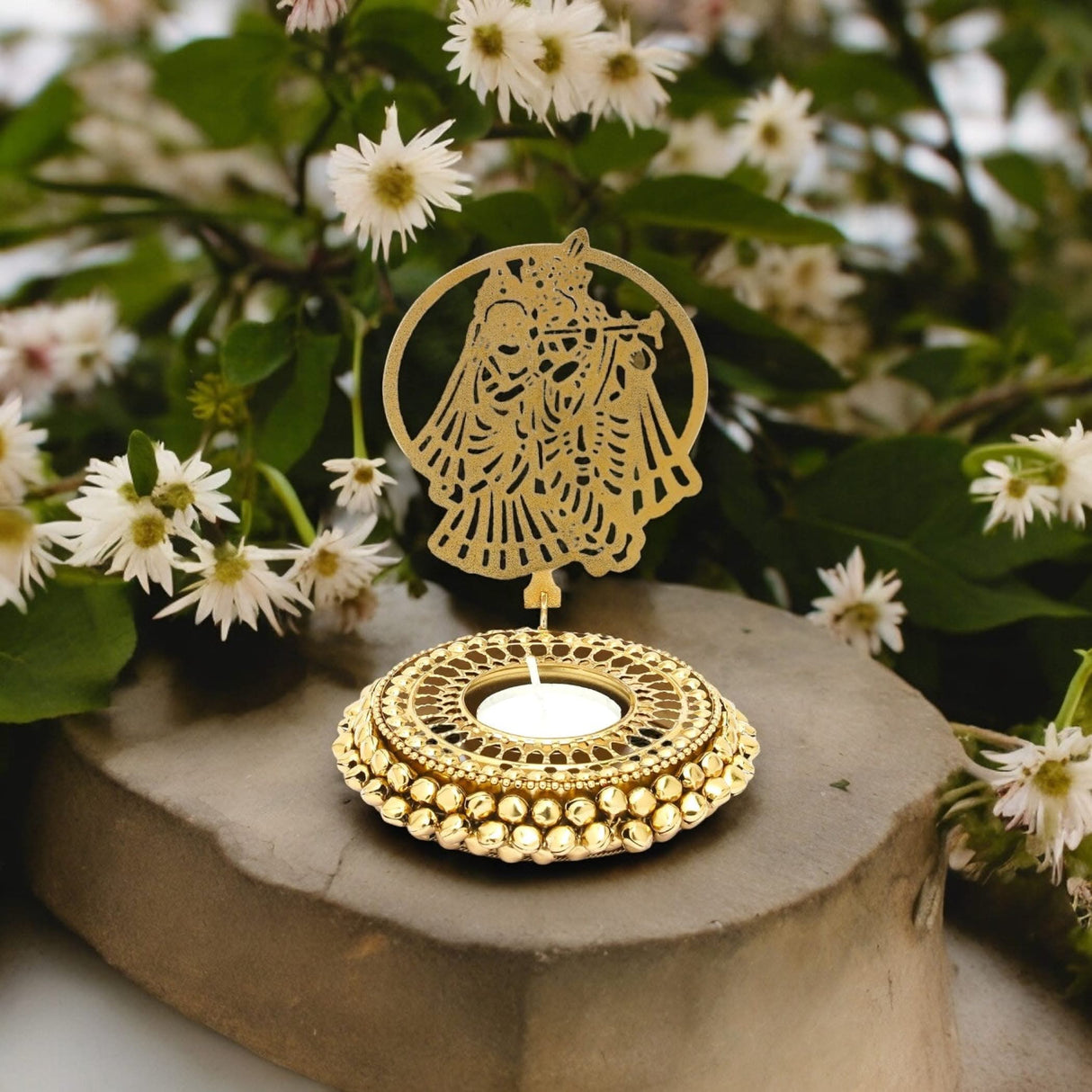 Tealight Candle Holder Festival of Light Decorative T-light Holder for Diwali Christmas Hanukkah Thanksgiving Gift Ghungroo Shadow Candle Holder for Centerpiece Dining Table Home Decor - LoveNspire