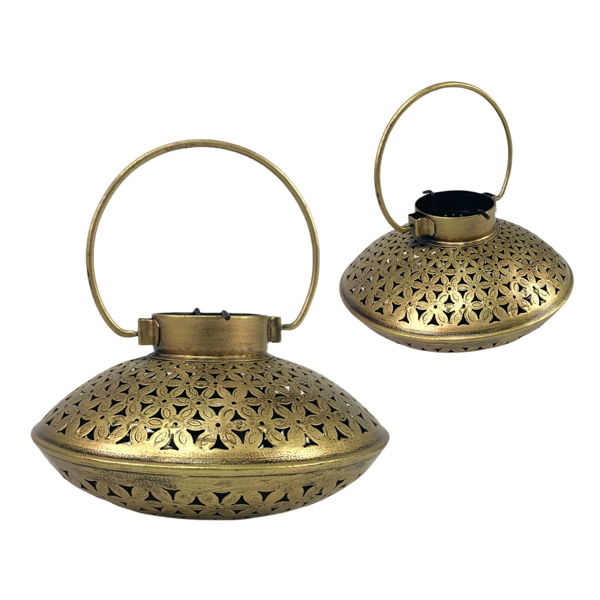 Tealight Candle Stand Gold Iron Incense Holder Antique Style Dhuni Holder Mess Free Cone Holder Housewarming Gift Dhoop Incense Holder for Home Office - LoveNspire