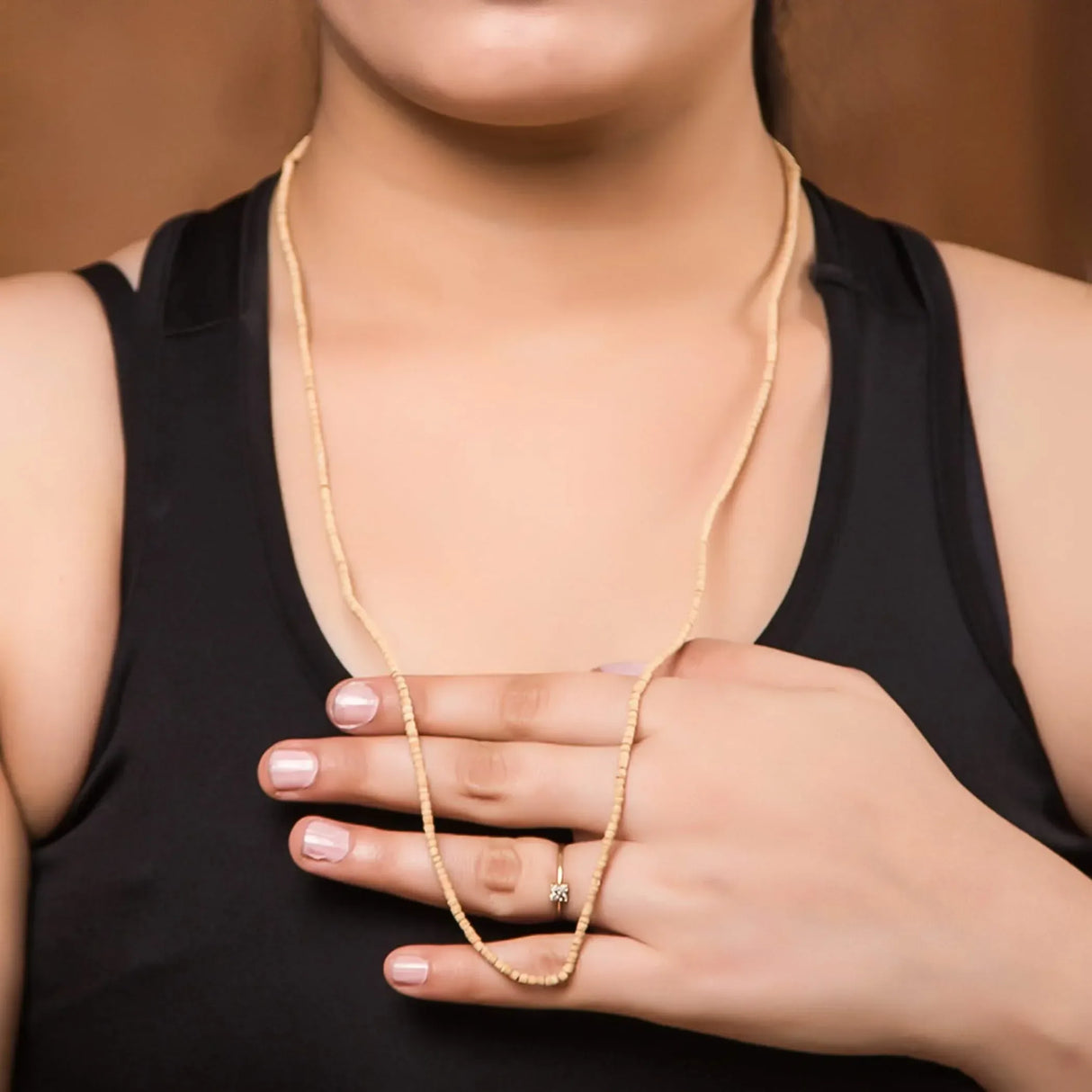 2mm Tulsi Mala Beads Necklace Holy Basil Energized Hindu Tibetan Buddhist Rosary Hand Knotted Tulsi Neck Mala for Pooja Meditation Yoga - LoveNspire